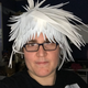 Weeb level over 9000. This kind of wig REALLY looks terrible with skin, and yet works so well with the mask...